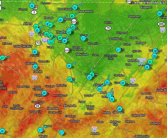 Cold and Wet in Alabama, Winter Storm in the Appalachians