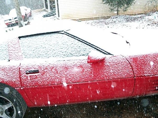 Snow in North Madison County, AL