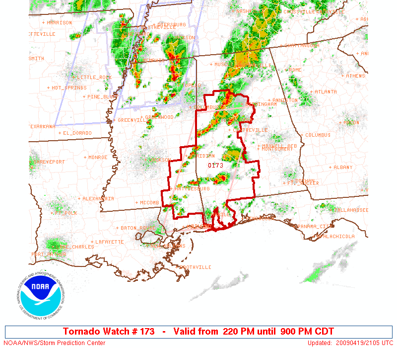 Tornado Watch Extended Northward