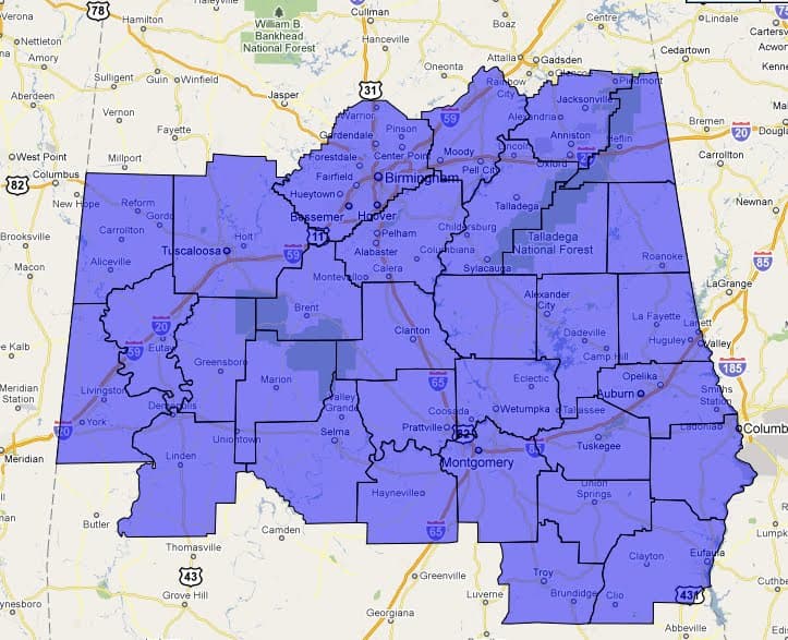 Winter Storm Warning - Central Alabama